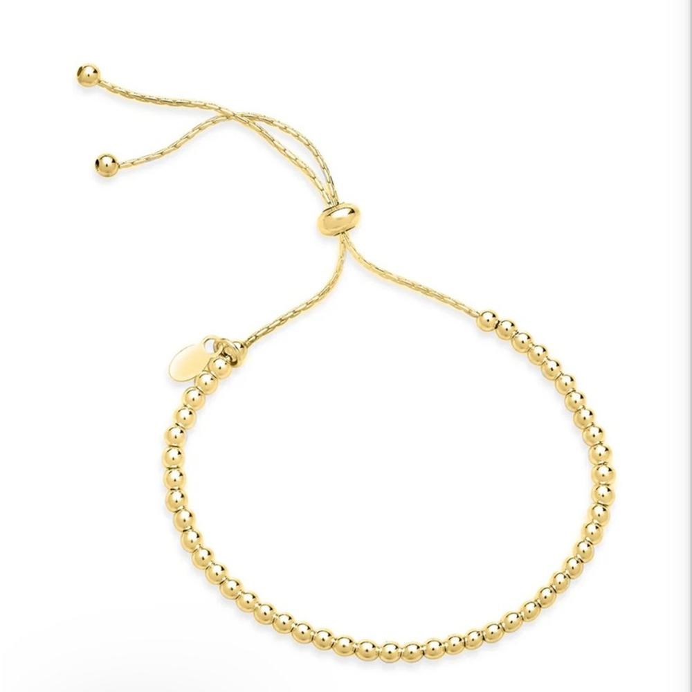 Sterling Forever Beaded Adjustable Bracelet 5” - 9 1/2” 5 inches to 9.5 inches